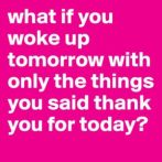 An exercise in gratitude